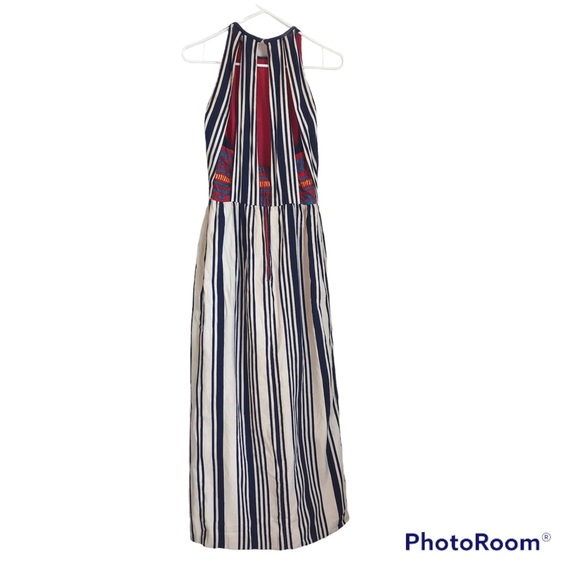 Vintage An Original Lotus Stripped with Designs Dress/Romper size Medium - Picture 2 of 9